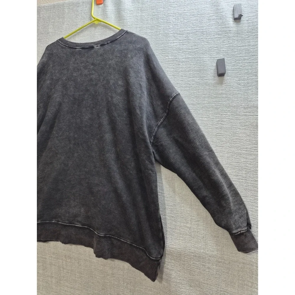 Wild Fable Sweatshirt Womens 2XL Gray Cotton Fleece Lined Crew Neck Ribbed Trim - Picture 9 of 11